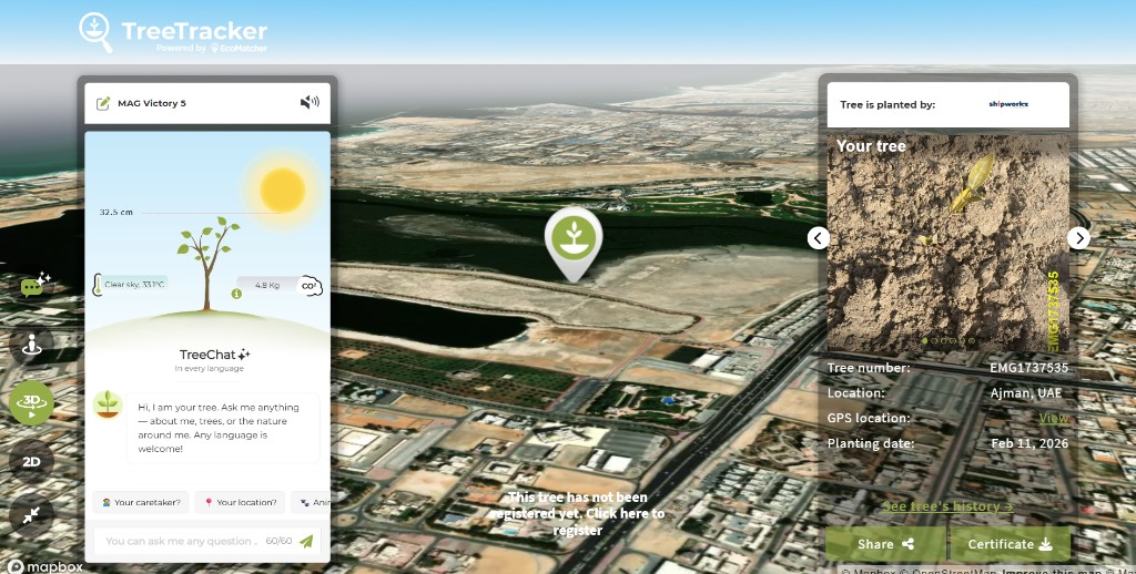 TreeTracker per-vessel tree monitoring powered by EcoMatcher